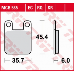 TRW Lucas, brzdové desky KH115 Organic, KTM SX 60 / 65 98-01, Suzuki AY 50 97-06, Yamaha TZR 50 03-, přední /