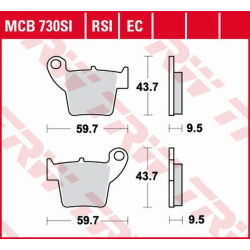 TRW Lucas, brzdové desky KH346 Organic, Honda CR 125 / 250 02-07, CRF 450 02-17, zadní