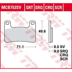 TRW Lucas, brzdové desky KH379 Sinter Street Kawasaki Z 900 18-, KLZ 1000 19-, H2 18-, Z 1000 10-, ZX10R 08-