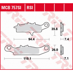 TRW Lucas, brzdové desky KH342 KH349 Sinter Offroad, Kawasaki KFX 450 / 700 04-14, KVF 700 04-06, přední