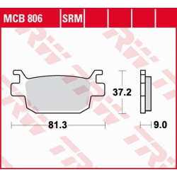 TRW Lucas, brzdové desky KH415 Sinter Honda SILVER WING 125 07-13, zadní