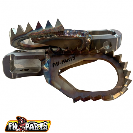 FM-Parts, seřiditelné stupačky Stainless Footpegs, Beta `20-22, ocel barva