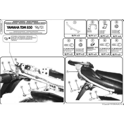 Kappa, nosič centrálního kufru, Yamaha TDM 850 (96-01) (bez plotny)