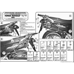 Kappa, nosiče bočních kufrů Monokey, Honda XL 600V TRANSALP `94-99 - také pod kufry Monokey RETRO-FIT K-VENTURE ALU