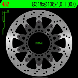 NG, přední brzdový kotouč, Honda NSR 125 93-03 plovoucí (318X106X4,0 mm) (6X8,5mm)+
