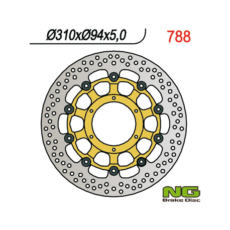 NG, přední brzdový kotouč, Honda CBR 1000 RR 04-05, CB 1300 01-10 (310X94X5) (6X65mm) CBR 600RR 03-17, CB 1000R 08-16, CTX 1300