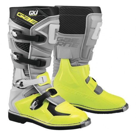 Gaerne, boty Cross Junior GX-J, barva šedá/žlutá fluo, velikost 38