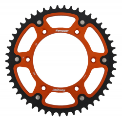 Supersprox, rozeta 899 52 STEALTH (ocelová / duralová) KTM SX/EXC/EXCF/SXF, Husqvarna TE/TC/FE/TC '16- (JTR897.52), oranžová bar