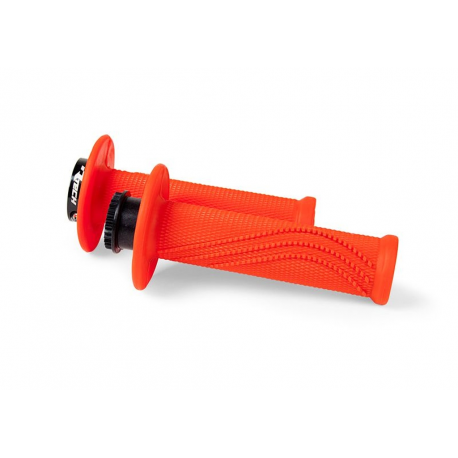 Racetech, gripy R20 LOCK-ON (22+25mm), šedá barva + 8 adaptérů plynu