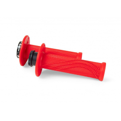 Racetech, gripy R20 LOCK-ON (22+25mm), červená barva NEON + 8 adaptérů plynu