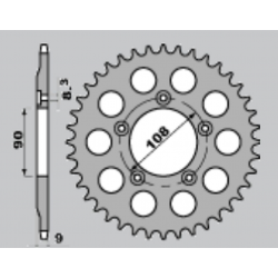 JR, rozeta 1026 38 Ducati 750 PASO '86-'90, 906 PASO '90-'93