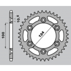 CHT, rozeta, 1027 45 (735-45) Ducati MONSTER 696 08-14 (JTR735.45) (řetěz 520)