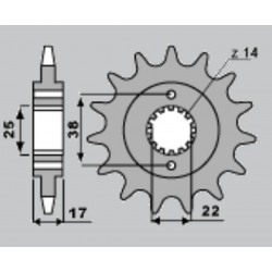 CHT, přední řetězové kolečko, 2094 15 Ducati 900 MONSTER I.E. 00-02 (4041-15)