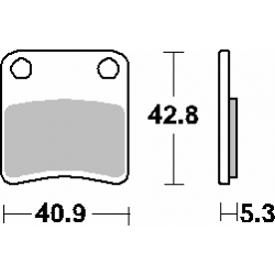 SBS, brzdové desky KH257/2 Street Ceramic, černá barva