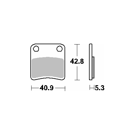 SBS, brzdové desky KH257/2 Street Ceramic, černá barva