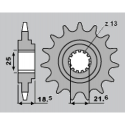 CHT, přední řetězové kolečko, 2119 14 (A4254065141) Kawasaki Z750/Z800
