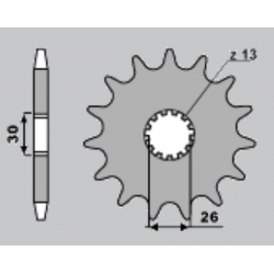 CHT, přední řetězové kolečko, 2130 16 Triump BONEVILLE 800 '01-'11, 800 AMERICA '02-'07, 800 SPEEDMASTER '03-'05, 865 BONEVILLE