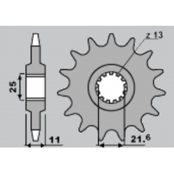 CHT, přední řetězové kolečko, 2142 16 Yamaha R6 '06-'14 (525)