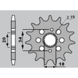 JR, přední řetězové kolečko 2157 15 Honda CRF 150R '07-'09 (JTF1256.15)