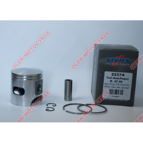 Vertex, pístní sada TOP Performancec Honda ,PEUGEOT 47,40 mm čep 12mm