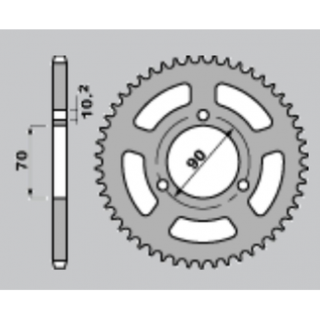 JR, rozeta 239 42 Honda MTX 80R '83-'86 (JTR239.42)