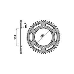 PBR, rozeta 241 38 C45 Yamaha XJR 1300 07, MT01 06-11 (JTR479.38) (řetěz 530)