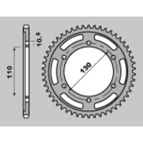 CHT, rozeta, 241 42 Suzuki GSXR 1000 '09-'15 (479-42) (JTR479.42)