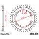 JT, rozeta 241 45 Yamaha R1 '04-'08, FZ 1 '06-'14, R6B '06-'15 (JTR479.45ZBK)* (řetěz 530), černá barva,