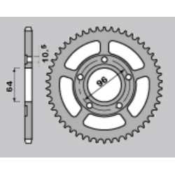 JR, rozeta 242 53 Honda XL125R '82-'87 (PRO LINK) (JTR242.53)