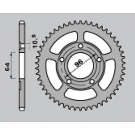 JR, rozeta 242 53 Honda XL125R '82-'87 (PRO LINK) (JTR242.53)