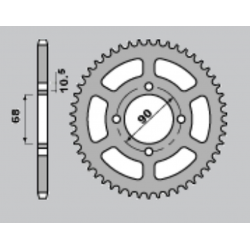 JR, rozeta 243 45 Honda MTX 80R2 '87-'92 (JTR241.45)