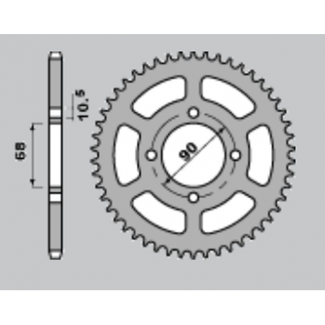 JR, rozeta 243 45 Honda MTX 80R2 '87-'92 (JTR241.45)
