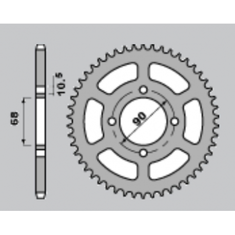 CHT, rozeta, 243 53 Honda MTX125R 83-94 (241-53) (JTR241.53)