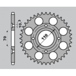 CHT, rozeta, 246 41 Honda CB 250N '78-'82 (A4140246410)