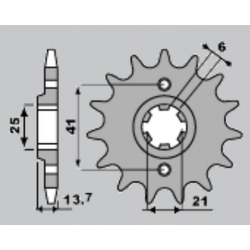 CHT, přední řetězové kolečko, 268 15 Honda VF 500F 84-87 (JTF286.15)