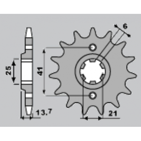 CHT, přední řetězové kolečko, 268 15 Honda VF 500F 84-87 (JTF286.15)