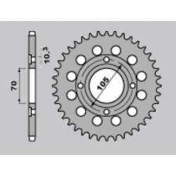 CHT, rozeta, 278 38 Honda CB 250 360 400 73-79 (278-38) (JTR278.38)