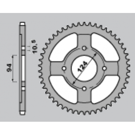 CHT, rozeta, 282 37 Honda CB550 F 76-80 (282-37) (JTR282.37)