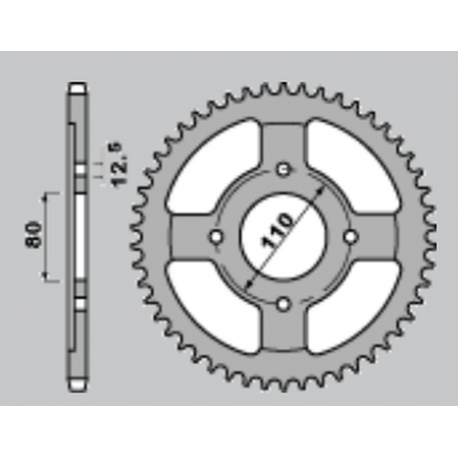 CHT, rozeta, 284 40 Honda CB 650 79-81 (284-40) (JTR284.40)