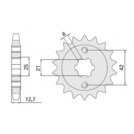 CHT, přední řetězové kolečko, 288 17 Honda CB550F/K 75-80