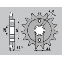 JR, přední řetězové kolečko 293 15 Honda XL 600 V '87-'88 (JTF293.15)