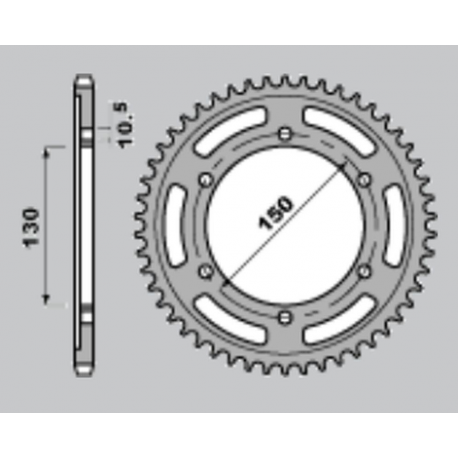 CHT, rozeta, 300 39 Yamaha TRX 850 (96-00) (300-39) (JT300.39)
