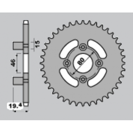 CHT, rozeta, 319 48 Malaguti 50 ENDURO 86-91 (319-48)