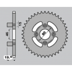 CHT, rozeta, 319 50 FANTIC 50 (RG6) (319-50)