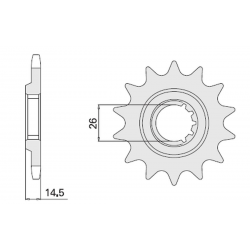CHT, přední řetězové kolečko, 335 15 Honda CBX 1000 Z (79-80) (SC03) (335-15) (JTF335.15)
