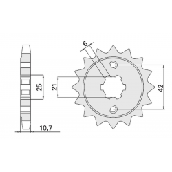 CHT, přední řetězové kolečko, 338 16 Honda CB650 79-84 (JTF338.16) (338-16)