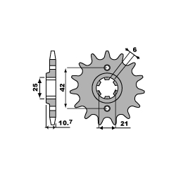 PBR, přední řetězové kolečko, 338 17 18NC Honda CB 650 79-84 (+1) (JTF338.17) (řetěz 530)
