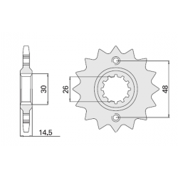 CHT, přední řetězové kolečko, 339 17 Honda CBR/VFR/CB/VF