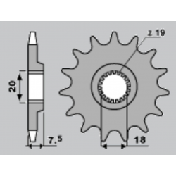 CHT, přední řetězové kolečko 340 13 Honda CR 125 87-03 (řetěz 520) (JTF326.13)