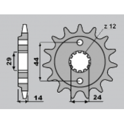 CHT, přední řetězové kolečko, 348 15 Honda XRV750 90-03 (A4240314150)